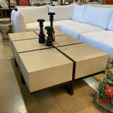 Contemporary Rectangular Wood & Metal COFFEE/COCKTAIL TABLE 53.5w35d16h
