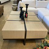 Contemporary Rectangular Wood & Metal COFFEE/COCKTAIL TABLE 53.5w35d16h