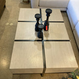 Contemporary Rectangular Wood & Metal COFFEE/COCKTAIL TABLE 53.5w35d16h