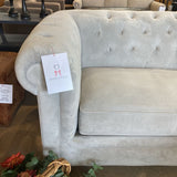 Martha Stewart Velvet Chesterfield SOFA Gray 92w38d32h