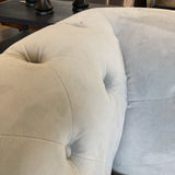 Martha Stewart Velvet Chesterfield SOFA Gray 92w38d32h