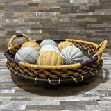 Woven Wicker & Metal Decorative Bowl ACCESSORIES 14d5h