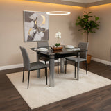 Modern Square Glass DINING TABLE 42.5d30h