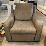 Fabric Curve Arm Power Recliner RECLINERS Taupe 35w39d37h