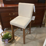 Upholstered Fabric w/ Metal Footrest BAR/COUNTER STOOL 17w18d40h