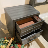 Wittenberry Dark Wood 2-Drawer NIGHTSTAND 24w17d26h