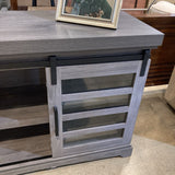Bell'O Sliding Door Tv Stand MEDIA CONSOLE Dark Gray 58w15.5d28h