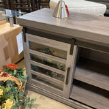 Bell'O Sliding Door Tv Stand MEDIA CONSOLE Dark Gray 58w15.5d28h