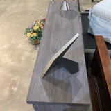Bell'O Sliding Door Tv Stand MEDIA CONSOLE Dark Gray 58w15.5d28h