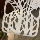 Modern Cut-Out Tree Pattern Stacking Chair DINING CHAIRS White 21w17d31h