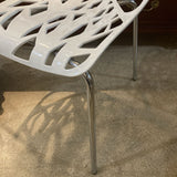 Modern Cut-Out Tree Pattern Stacking Chair DINING CHAIRS White 21w17d31h