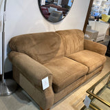 Traditional Fabric Roll-Arm SOFA Brown 88w36d34h