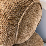 Traditional Fabric Roll-Arm SOFA Brown 88w36d34h