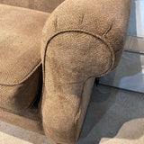 Traditional Fabric Roll-Arm SOFA Brown 88w36d34h