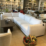 The Jones L-Shape SECTIONAL Performance Linen Weave Pure White 148w80d30h