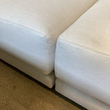 The Jones L-Shape SECTIONAL Performance Linen Weave Pure White 148w80d30h