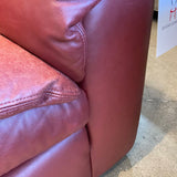 Leathercraft Pillow Top Leather 3-Seat SOFA Red 90w35d36h