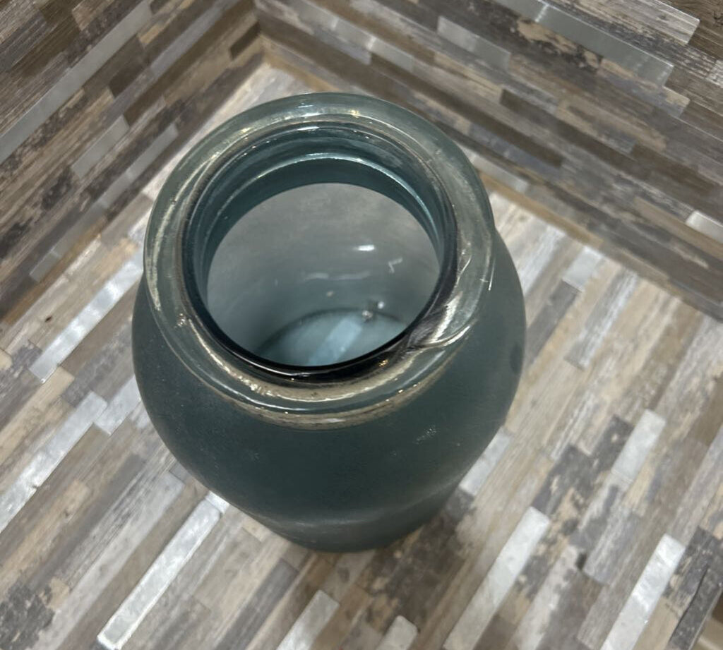 West Elm Waterscape Sea Glass Vase Large ACCESSORIES 6.5d10.5h
