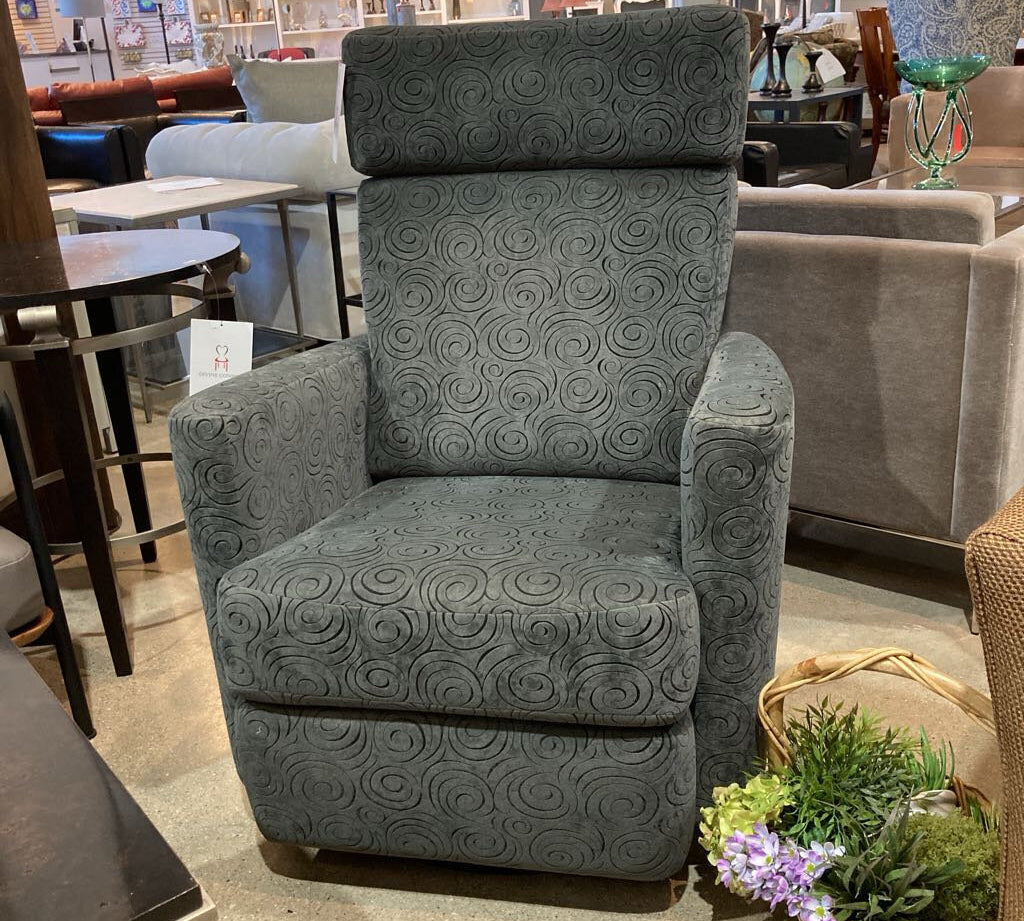 Dutalier Patterned Suede Swivel Rocker Glider RECLINERS 30w28d31h