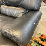 Postmodern Leather Swivel Armchair CHAIR Purple/Black 45w40d30h