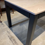 Rectangular Unfinished Top DINING TABLE Natural/Black 74w34d30h