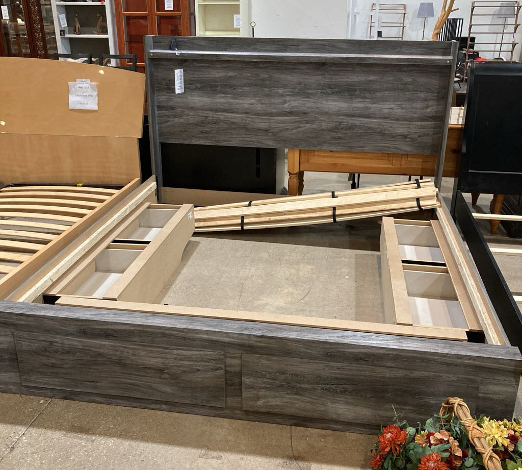 Baystorm King Panel Bed w/ 6 Drawers BEDS 80w86.5d51.5h