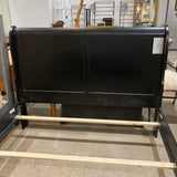 Queen Wood Sleigh Bed BEDS Black 62w92d47h