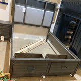 Wittenberry Transitional Queen Platform Bed w/ Storage BEDS Pebble 63w89d66h