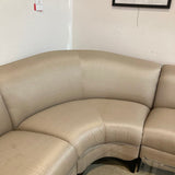 Art Deco Style Curved L-Shape SECTIONAL 124w124d33h