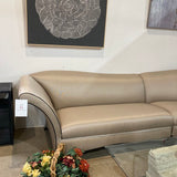 Art Deco Style Curved L-Shape SECTIONAL 124w124d33h