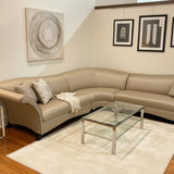 Art Deco Style Curved L-Shape SECTIONAL 124w124d33h