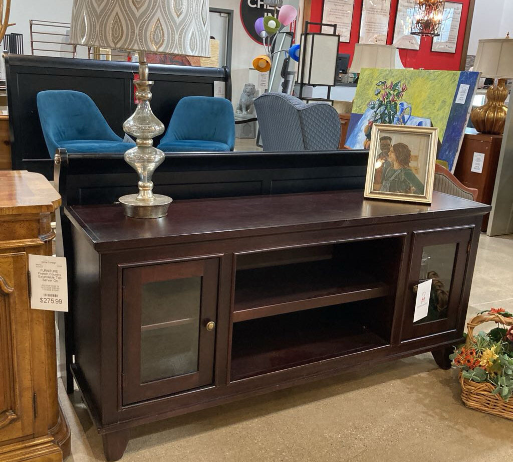 Transitional 2-Cabinet 1-Shelf MEDIA CONSOLE 60Wx16.75Dx28H
