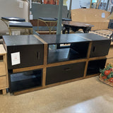 Diego Two-Tone MEDIA CONSOLE Black / Brown 68Wx19.5Dx28H