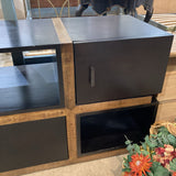 Diego Two-Tone MEDIA CONSOLE Black / Brown 68Wx19.5Dx28H
