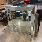 Beveled Frame Circular Center w/ French Cleat Hanging Hardware MIRRORS 36Wx4Dx36H