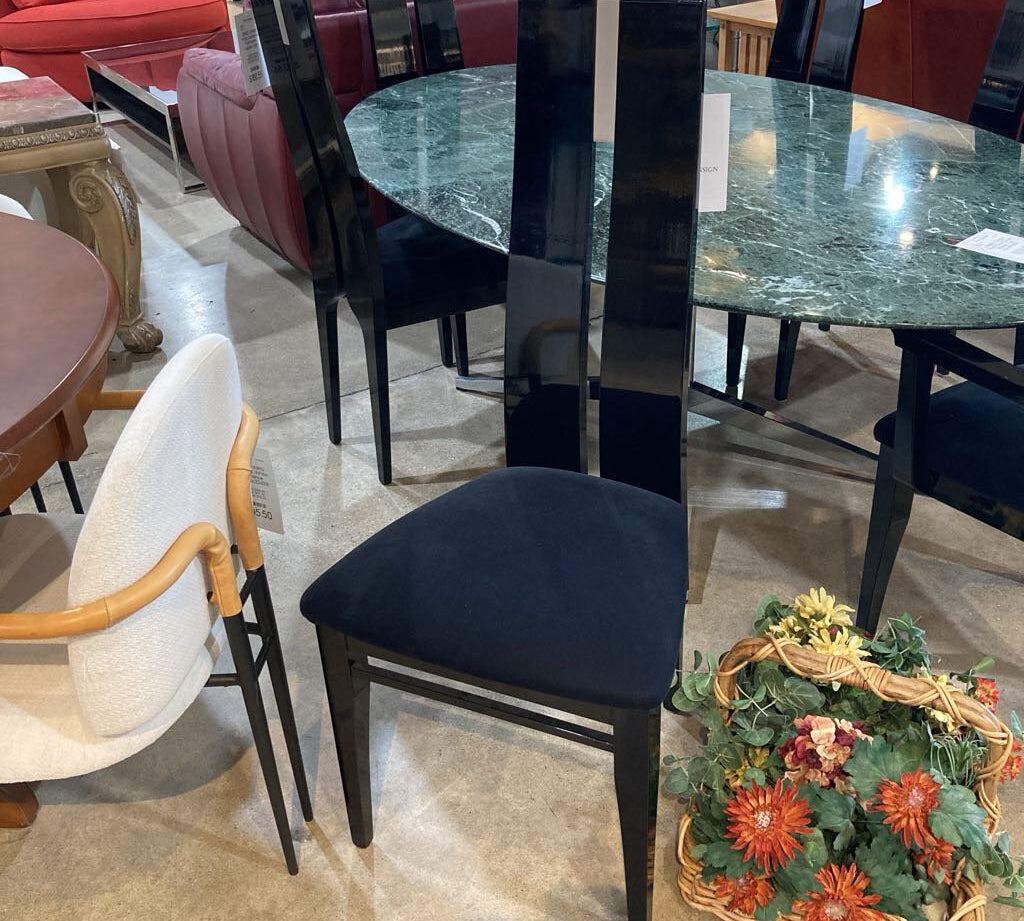 Pietro Constantini Postmodern Lacquer High-Back DINING CHAIRS 19w18d43.5h