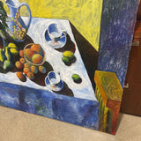 Original Post Impressionist Style Painting Signed Revers ART WORK 62Wx50H