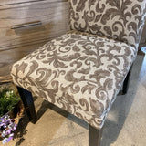 Upholstered Floral Pattern DINING CHAIRS 19w21d40h