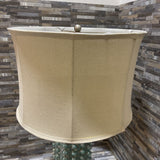 Mercury Style Nubby Glass Base w/ Linen Shade TABLE LAMP 17Wx30H