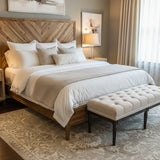 West Elm Alexa Reclaimed Wood King Bed BEDS 80w86d64h
