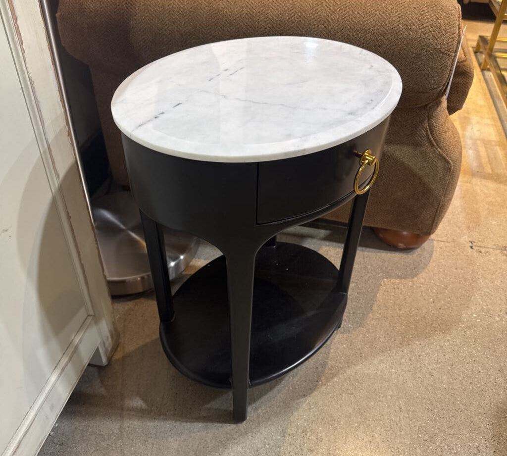 Loft Ellen 1-Drawer NIGHTSTAND Black 18w14d24h