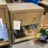 Celine 1-Drawer NIGHTSTAND Taupe/Gold 21w17d27h
