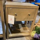 Celine 1-Drawer NIGHTSTAND Taupe/Gold 21w17d27h