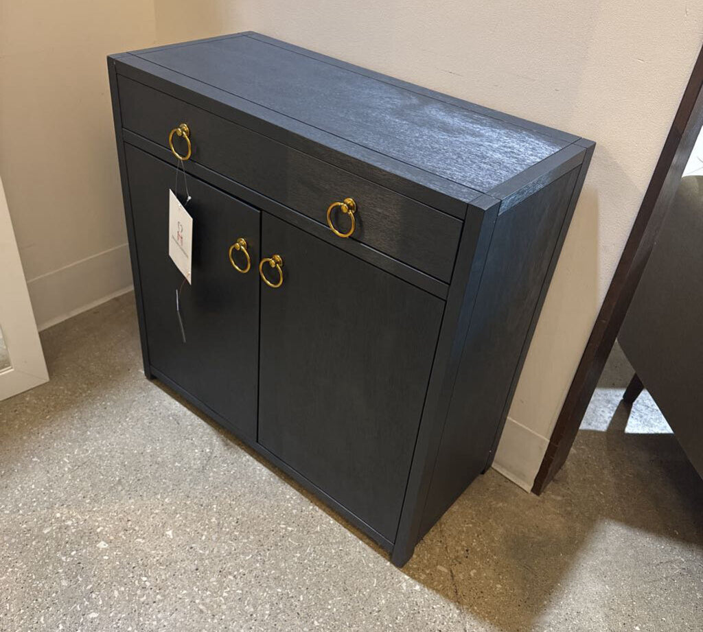 Lark 1-Drawer Cabinet FURNITURE Navy/Gold 31w14d30h