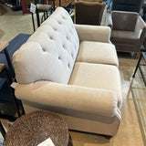 Kieran Traditional Roll-Arm LOVE SEAT Natural 66w38d36h