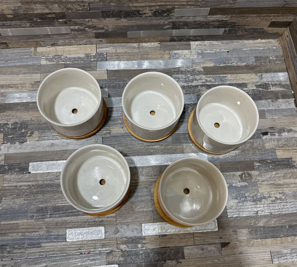 5pc Set Ceramic Succulent Pots ACCESSORIES 3d2h