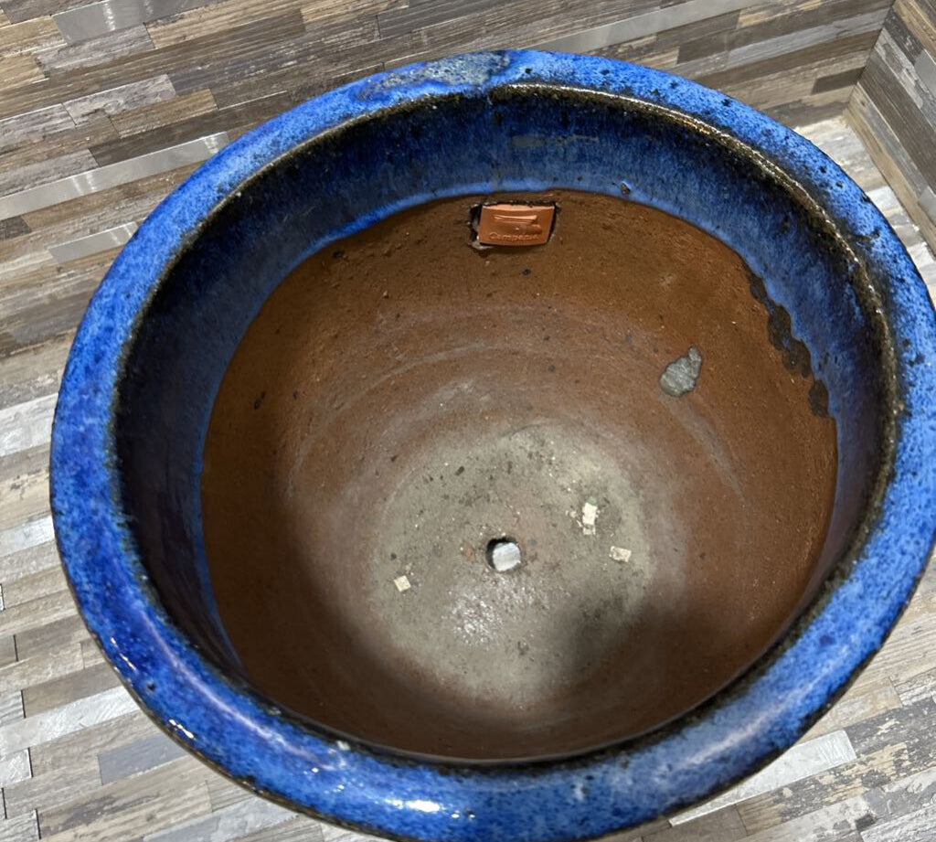 Campania Montauk Planter ACCESSORIES Blue Glaze 11d9h