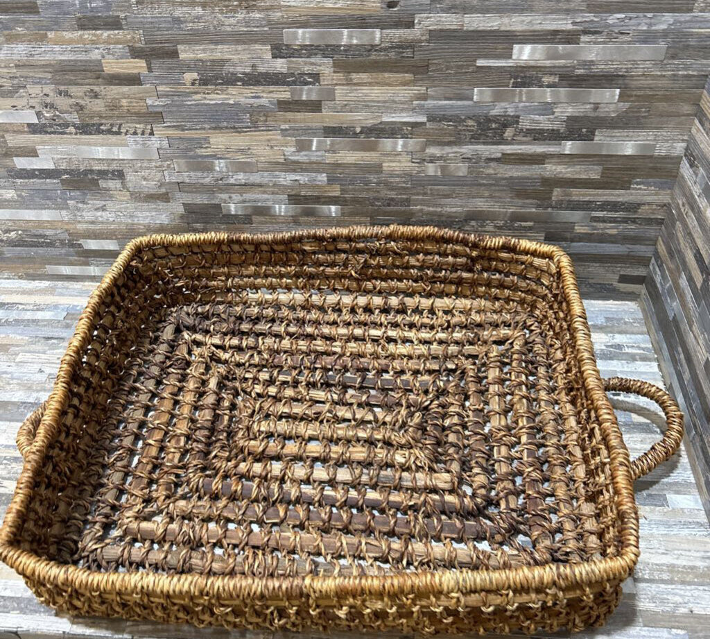 Rectangular Rattan Tray w/ Handles ACCESSORIES 20w17d5h