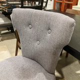 Traditional Tufted Fabric & Nailhead Trim CHAIR Gray 22w20d36h