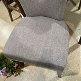 Traditional Tufted Fabric & Nailhead Trim CHAIR Gray 22w20d36h